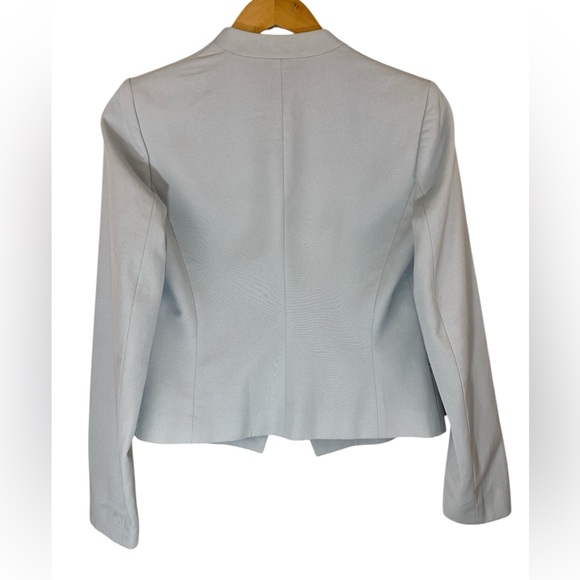 THEORY Viviette Open Front Cropped Blazer Jacket light blue women’s Size 2 - Picture 2 of 8